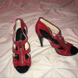 Adorable red and black MICHEAL KORS heels